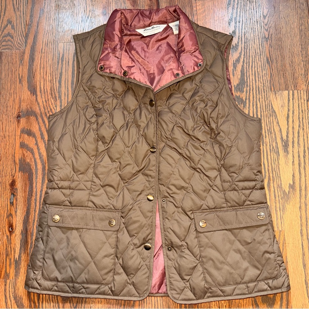 Eddie Bauer Brown Quilted Vest
